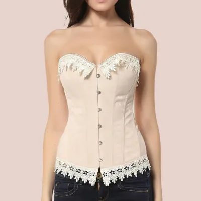 bustier-corset-dentelle Korset med blonder i bustier