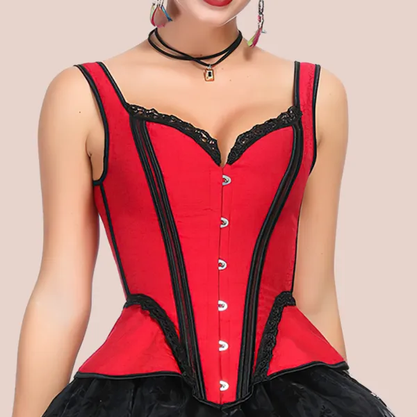 corset-rouge-bretelles Rødt korset med stropper