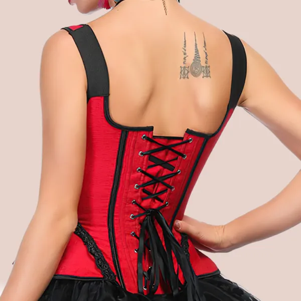 corset-rouge-bretelles-dos Rødt korset med stropper