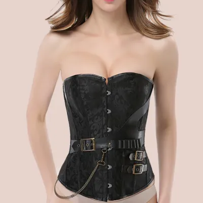 Sort steampunk-korset